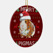 Guinee Pig Oegly met kerst Merry Pigmas Keramisch Ornament (Rechts)