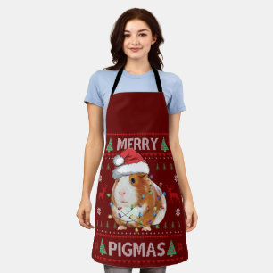 Guinee Pig Oegly met kerst Merry Pigmas Schort