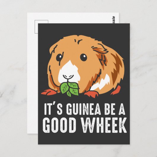 "Guinee Pig Pun Funny Pet Rodent Cavy" Briefkaart (Voorkant / Achterkant)