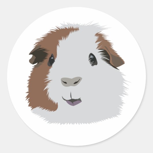 Guinee Pig Ronde Sticker (Voorkant)
