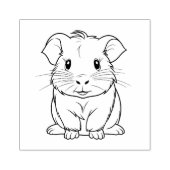 Guinee Pig Rubberstempel (Afrduk)