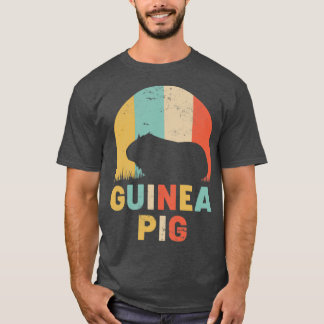 Guinee Pig  Sunset Retro Style Pet Rodent 1 T-shirt