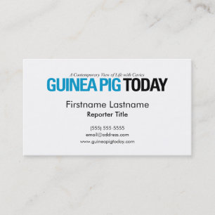 Guinee Pig Today Visitekaartjes