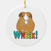 Guinee Pig Wheek Keramisch Ornament (Achterkant)