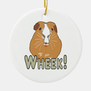 Guinee Pig Wheek Keramisch Ornament