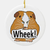Guinee Pig Wheek Keramisch Ornament (Achterkant)