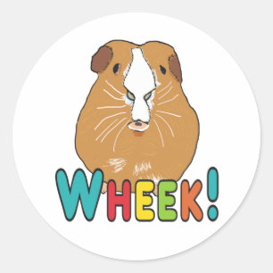 Guinee Pig Wheek Ronde Sticker