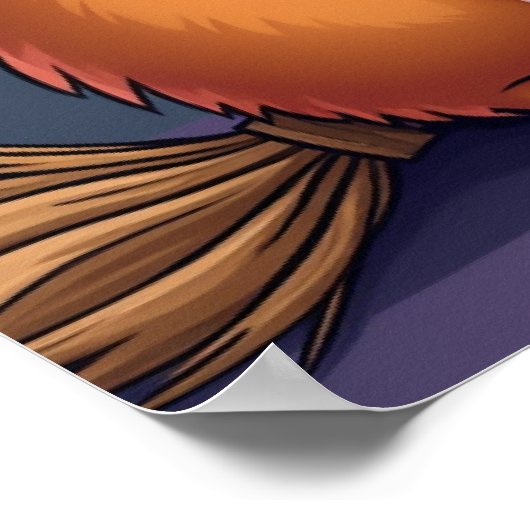 Guinee Pig Witch - Schattigee Dog Pop Art Poster (Hoek)