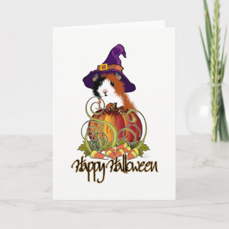 Guinee Pig'n Pumpkin Halloween Kaart