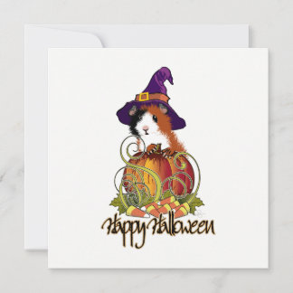 Guinee Pig'n Pumpkin Halloween Kaart