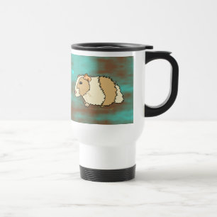 Guinee Pigs Brown en Turquoise Persoonlijke naam Reisbeker