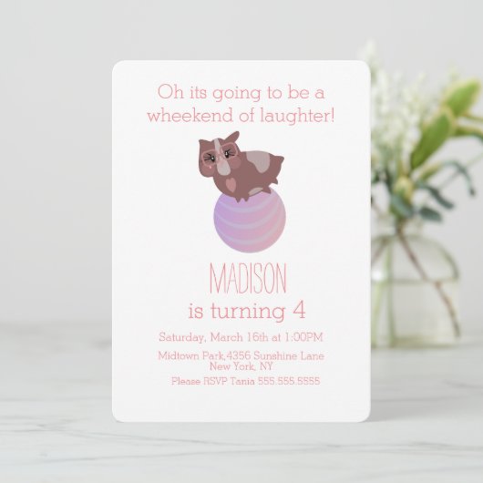 Guinee Pigs Fitness Gym Kaart (Staand voorkant)