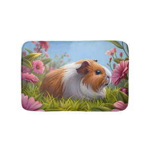 Guinee Pig's Pink Flower Paradise Badmat