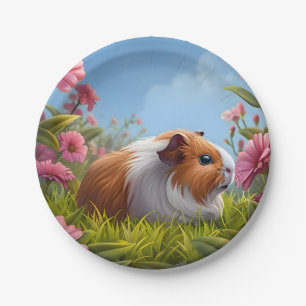 Guinee Pig's Pink Flower Paradise Papieren Bordje