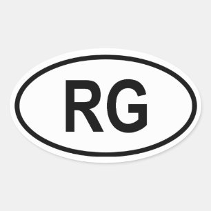 Guinee "RG" Ovale Sticker