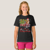 Guinee Rides Red Truck kerst T-shirt (Voorkant volledig)