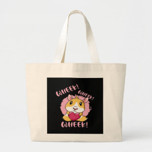 Guinee Varken Heart Wheek   Kute Baby Pet Lover Grote Tote Bag