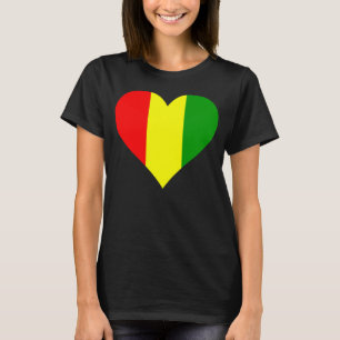 Guinee Vlag Hart Guinee Liefde Guinee T-shirt