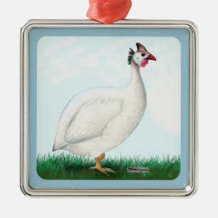 Guinee White Metalen Ornament