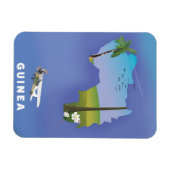 Guinee Zuid-Afrika Ski poster print. Magneet (Horizontaal)