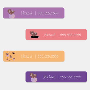 Guinéen Cochon Classe Lunch Nom Numéro Étiquette