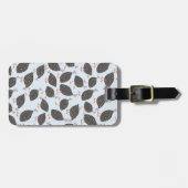 Guinese flora fluitenpatroon - aangepaste naam bagagelabel (Voorkant horizontaal)