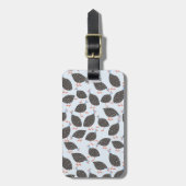 Guinese flora fluitenpatroon - aangepaste naam bagagelabel (Voorkant verticaal)