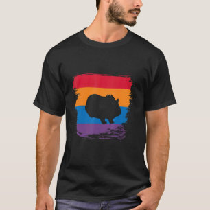 Guinese Schaduw Silhouette met kleurrijke vlag T-shirt
