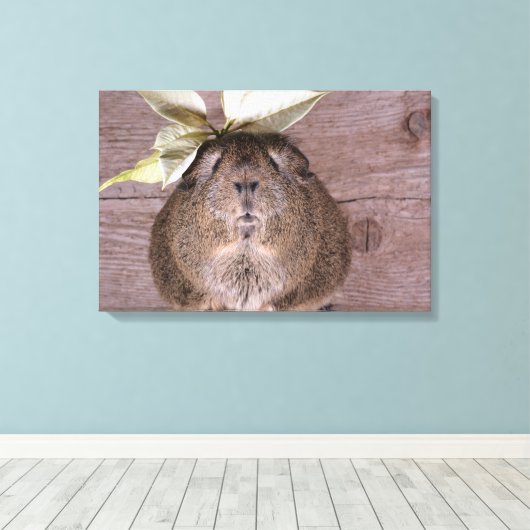 Guinese varken canvas afdruk (Insitu (Houten vloer))