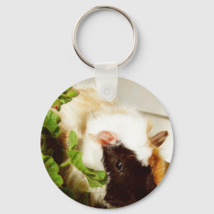 Guinese varken in de bloemen sleutelhanger