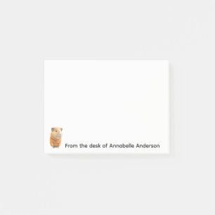 Guinese varken in een Oranje zoetwatereter Post-it® Notes