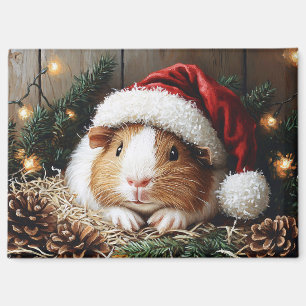 Guinese varken met een Santa Hat Magneet