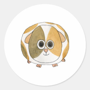 Guinese varken. ronde sticker