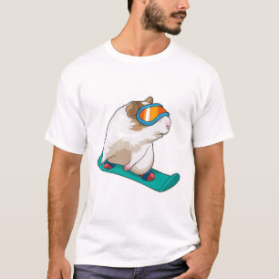 Guinese varken Snowboarder T-shirt