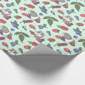 Guinese Varkens en bergen Patroon in Mint Green Cadeaupapier (Hoek)