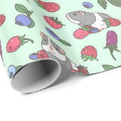 Guinese Varkens en bergen Patroon in Mint Green Cadeaupapier (Rol Hoek)