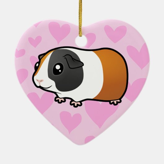 Guinese varkensliefde (glad haar) keramisch ornament (Achterkant)