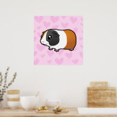 Guinese varkensliefde (glad haar) poster (Keuken)