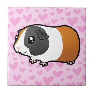 Guinese varkensliefde (glad haar) tegeltje
