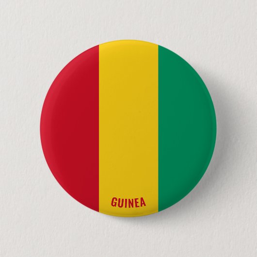 Guinese vlag Charmante Patriottische Button (Voorkant)