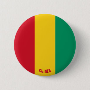 Guinese vlag Charming Patriotic Ronde Button 5,7 Cm