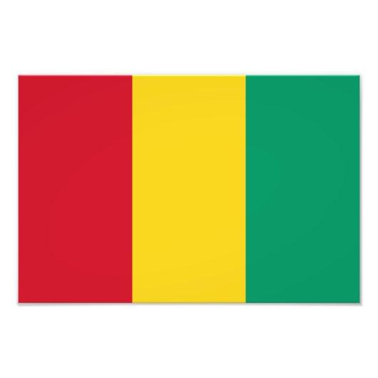 Guinese vlag foto afdruk (Voorkant)
