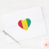 Guinese vlag hart sticker (Envelop)