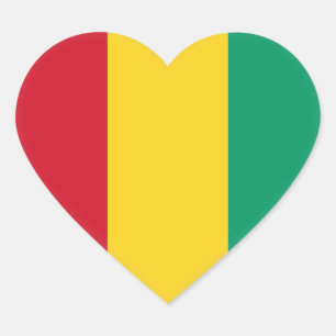 Guinese vlag hart sticker