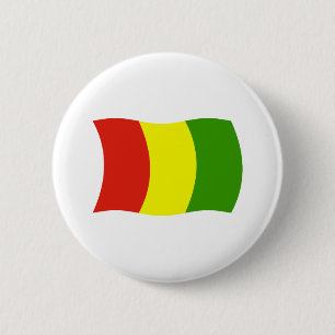 Guinese Vlag Knop Ronde Button 5,7 Cm