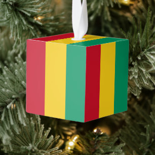 Guinese vlag kubus ornament
