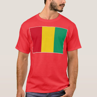 Guinese vlag met Guinese nationale kleuren T-shirt