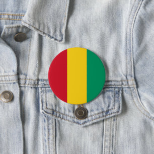 Guinese vlag ronde button 7,6 cm