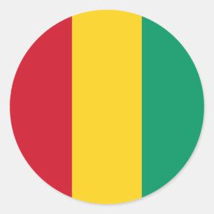 Guinese Vlag, Vlag van Guinee Ronde Sticker