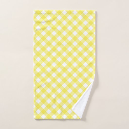 Guingan jaune ensoleillé (Serviette à main)